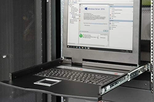 Digitus Assmann 19IN VGA TFT Žaidimų konsolė jungiklis. 1 PORTO / VOKIETIŠKOS KLAVIATŪROS IŠDĖSTYMAS