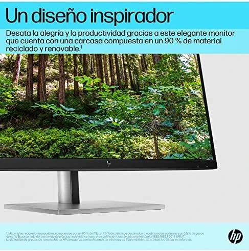 Hewlett Packard (HP) HP E27k G5 4K įkrovimo monitorius – 27 colių 3840x2160 UHD 350 nitų 60 Hz AG, IPS, USB-C(65W/15W)/HDMI/DisplayPort, 3x USB-A, garsiakalbiai, aukštis RJ-45 reguliuojamas / pakreiptas / pasukamas / pasukamas, 3 metai
