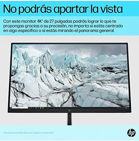 Hewlett Packard (HP) HP E27k G5 4K įkrovimo monitorius – 27 colių 3840x2160 UHD 350 nitų 60 Hz AG, IPS, USB-C(65W/15W)/HDMI/DisplayPort, 3x USB-A, garsiakalbiai, aukštis RJ-45 reguliuojamas / pakreiptas / pasukamas / pasukamas, 3 metai