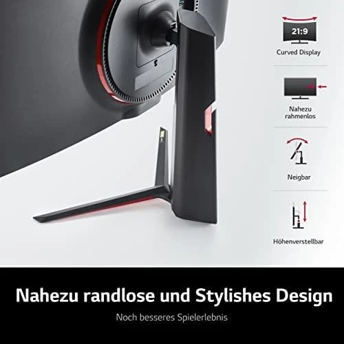 LG | Curved Gaming Monitorius | 34GN850P-B | 34 colių | IPS | UWQHD | 21:9 | 160 Hz | 1 ms | 3440 x 1440 | 400 cd/m²