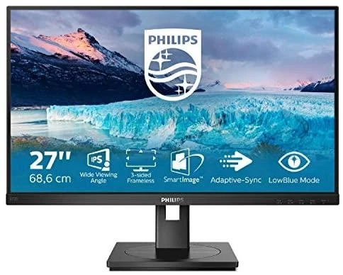 Monitorius Philips S Line 272S1AE/00 LED ekranas 68,6 cm (27") 1920 x 1080 pikseliai „Full HD“ LCD Juoda