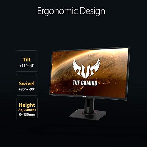 Monitorius Asus Gaming VG27AQ/IPS, WQHD, 2560 x 1440 pikselių, 16:9, 1 ms, 350 cd/m², Juodas