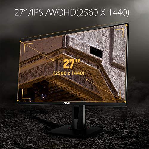 Monitorius Asus Gaming VG27AQ/IPS, WQHD, 2560 x 1440 pikselių, 16:9, 1 ms, 350 cd/m², Juodas