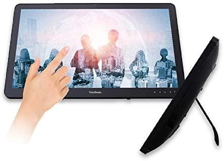 Monitorius ViewSonic 24" 16:9 (23,6") 1920 x 1080, SuperClear® VA, 10 taškų, PCAP su 200 nitų (lietimo modulis), VGA, HDMI, DisplayPort, 2 USB, garsiakalbiai, knygų stendo stilius