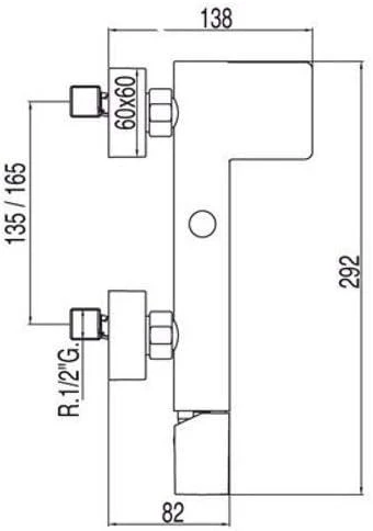 Vonios ir dušo maišytuvas Loft-Tres (200.17.001) - Chromas