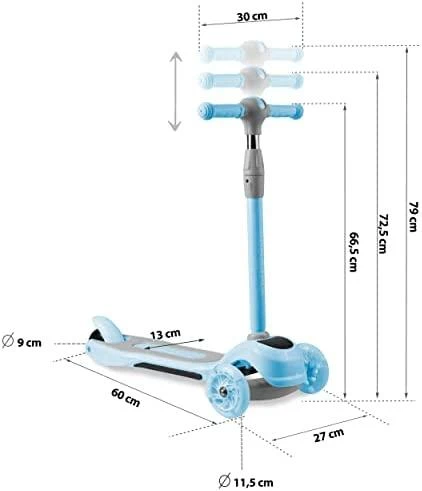 Ricokids Loco triratis paspirtukas, mėlynas