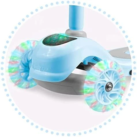 Triratis paspirtukas Ricokids Loco - turkio-rožinės spalvos