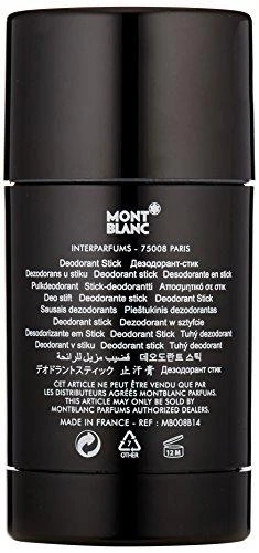 Montblanc Legend dezodorantas – galinė pakuotės pusė