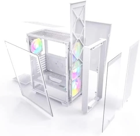 Montech AIR 1000 Premium, Midi-Tower, Tempered Glass - baltos spalvos