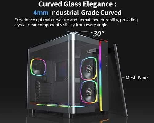 Montech KING 95 PRO Mid Tower, Tempered Glass, ARGB – Juodas