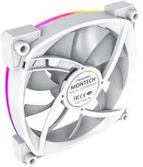 Montech RX120 PWM ARGB Reverse korpuso ventiliatorius – 120mm, baltos spalvos