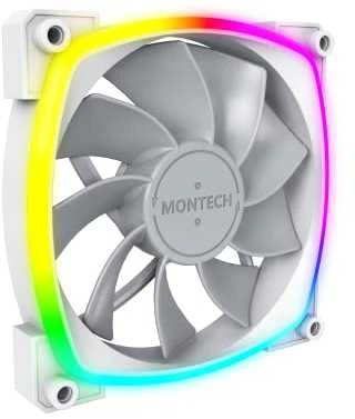 Montech RX120 PWM ARGB Reverse korpuso ventiliatorius – 120mm, baltos spalvos