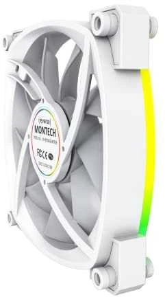 Montech RX120 PWM ARGB Reverse korpuso ventiliatorius – 120mm, baltos spalvos