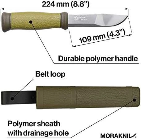 Stovyklavimo peilis Morakniv® 2000, žalias, 109mm geležtė