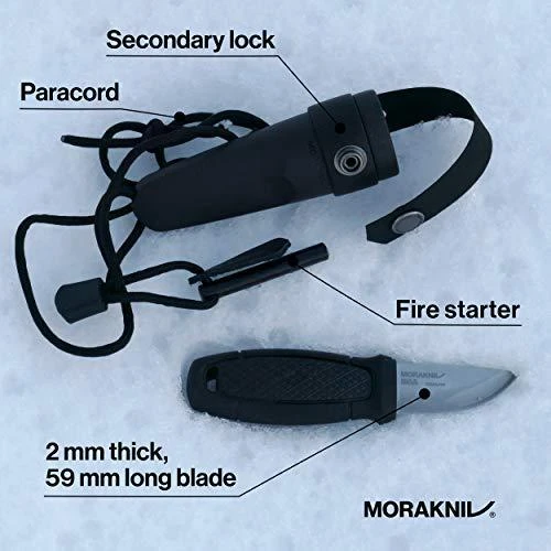 Peilis Morakniv® Eldris Raudona, su ugnies skeltuvu