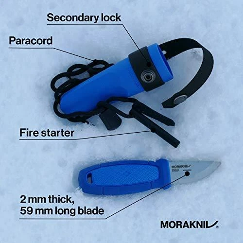 Morakniv® Eldris peilis ant kaklo, mėlynas, "Fire Starter" rinkinys