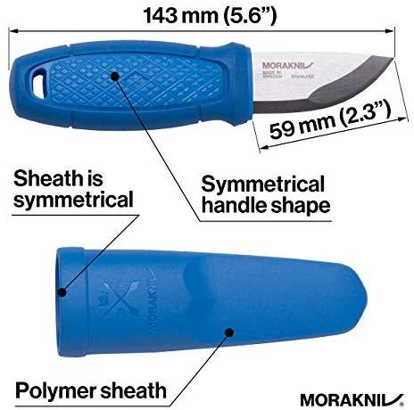 Morakniv® Eldris peilis ant kaklo, mėlynas, "Fire Starter" rinkinys