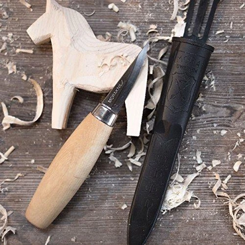 Medžio drožinėjimo peilis Morakniv® 120, tiesus, geležtė 60x2,7mm. Laminuotas plienas, beržinė rankena