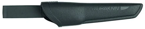 Morakniv Drožinėjimo peilis Mora Junior su metaline piršo apsauga. Laminuoto plieno geležtė 76mm*2mm, lakuota beržinė rankena