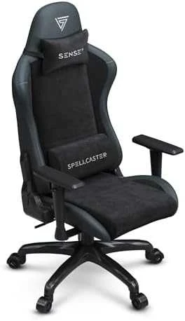 Žaidimų kėdė SENSE7 Spellcaster FUKU, Juoda (odinė)