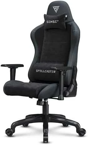 Žaidimų kėdė SENSE7 Spellcaster FUKU, Juoda (odinė)