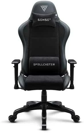 Žaidimų kėdė SENSE7 Spellcaster FUKU, Juoda (odinė)