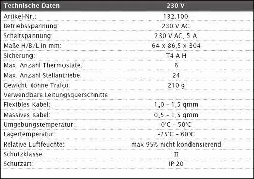 Salus Controls vadības modulis KL06-M ar 6 zonām, 230 V, ar vadu pieslēgumu