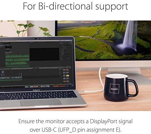 Moshi USB-C į DisplayPort 1,5 m, 5K (baltas) laidas
