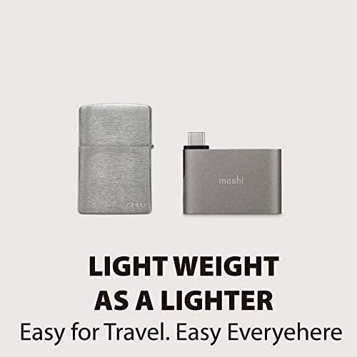 Moshi USB-C dvigubas USB-A adapteris, titano pilkas