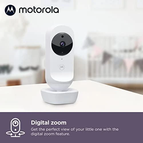 Kūdikio stebėjimo kamera Motorola VM44 4,3" HD, WIFI, Baltos/Pilkos spalvos