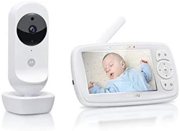 Kūdikio stebėjimo kamera Motorola VM44 4,3" HD, WIFI, Baltos/Pilkos spalvos