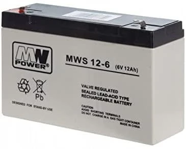 Mw Power MWPower MWS 6V 12Ah F1(187) AGM akumuliatorius, 5 metai