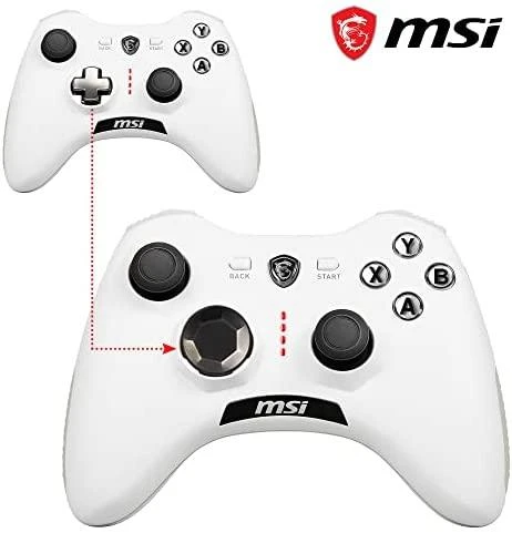 Žaidimų pultelis MSI Force GC20 V2, baltos spalvos