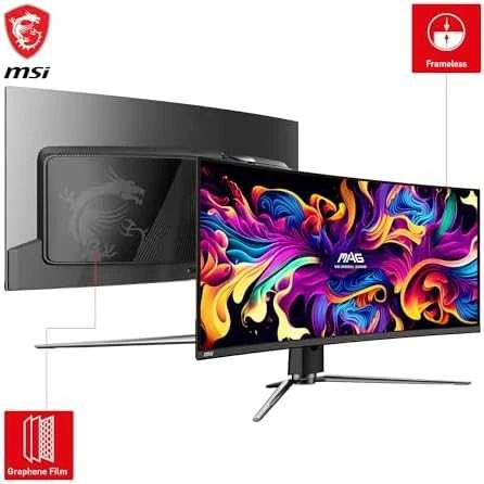 Žaidimų monitorius MSI MAG 341CQP, 34" UWQHD (3440x1440) QD-OLED lenktas, 21:9, 175Hz, 0.03ms, HDR