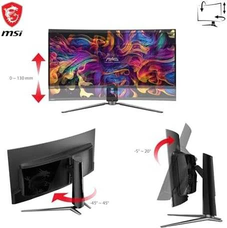 Žaidimų monitorius MSI MAG 341CQP, 34" UWQHD (3440x1440) QD-OLED lenktas, 21:9, 175Hz, 0.03ms, HDR