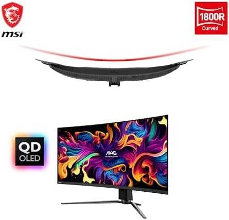 Žaidimų monitorius MSI MAG 341CQP, 34" UWQHD (3440x1440) QD-OLED lenktas, 21:9, 175Hz, 0.03ms, HDR