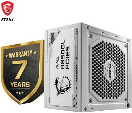 MSI Maitinimo šaltinis MAG A850GL PCIE5 WHITE / 80 PLUS Gold / 850W / Active PFC