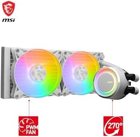 MSI MAG CORELIQUID E240: RGB aušinimo sistema su pasukama galvute