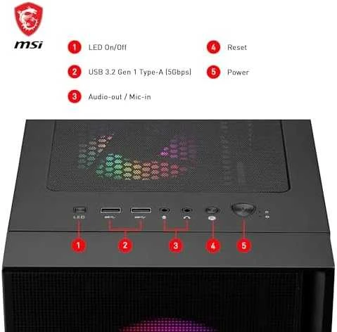 Kompiuterio korpusas MSI MAG Forge 120A AIRFLOW