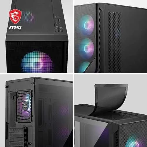 Kompiuterio korpusas MSI MAG FORGE 320R AIRFLOW, Micro Tower, Permatomas