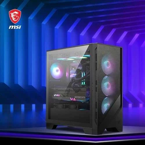 Kompiuterio korpusas MSI MAG FORGE 320R AIRFLOW, Micro Tower, Permatomas