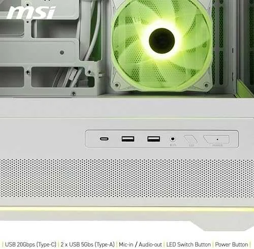 MSI MAG PANO 110R PZ Baltas kompiuterio korpusas Midi Tower