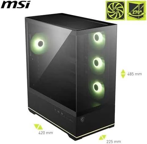 MSI MAG PANO 110R PZ kompiuterio korpusas Midi Tower Juodas