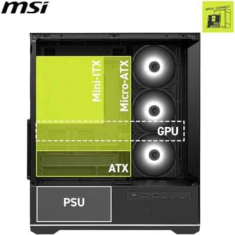 MSI MAG PANO 110R PZ kompiuterio korpusas Midi Tower Juodas