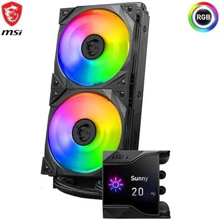 MSI MPG CORELIQUID D240 su skystųjų kristalų ekranu