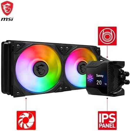 MSI MPG CORELIQUID D240 su IPS ekranu