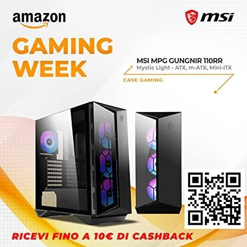Kompiuterio korpusas MSI MPG GUNGNIR 110R/Mid Tower/Juodas