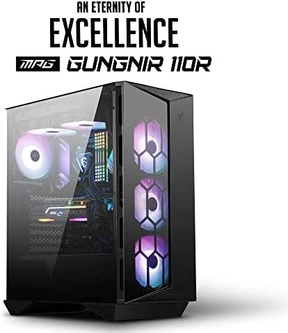 Kompiuterio korpusas MSI MPG GUNGNIR 110R/Mid Tower/Juodas