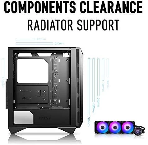 Kompiuterio korpusas MSI MPG GUNGNIR 110R/Mid Tower/Juodas