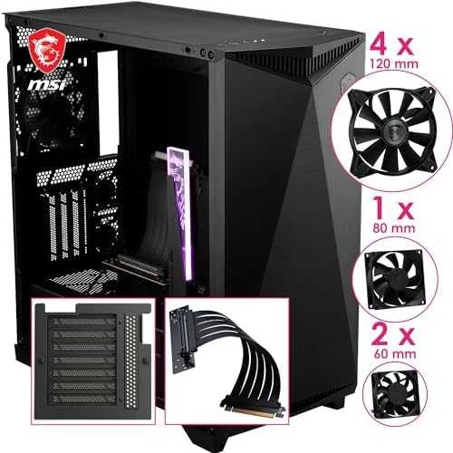 MSI | Kompiuterio korpusas | MPG GUNGNIR 300P AIRFLOW | Šoninis langas | Juodas | Vidutinio dydžio bokštas | ATX
